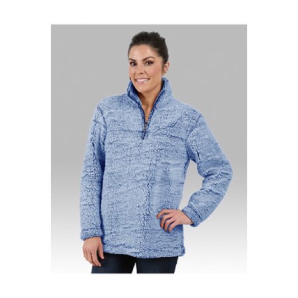 Blue Quarter Zip Sherpa Jacket